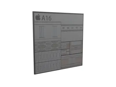 Apple CPU A16 Framework v1 003 Low-poly 3D model