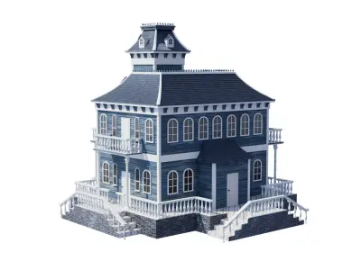  Haunted Stylized Victorian House 
