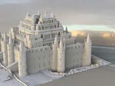 Tudor castle Fantasy version 1 3D model