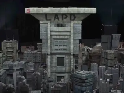 LAPD Bladerunner Building cyberpunk 3D model