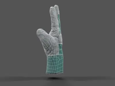 VR Hands - Garden Glove Low-poly 3D model