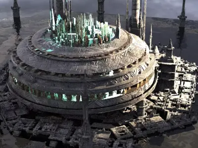 Star wars Kamino inspired Kit bash 3D model