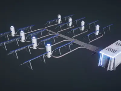 Mars Kitbash - Solar Systems Low-poly 3D model