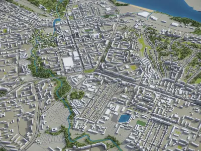 Lipetsk Low-poly 3D model