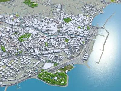 Santa Cruz De Tenerife Spain Low-poly 3D model