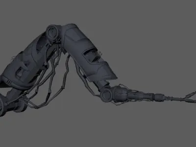 Hard Surface Robot Arm 3D model
