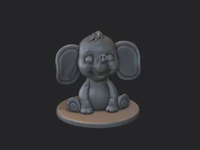 baby elephant 77 3D print model