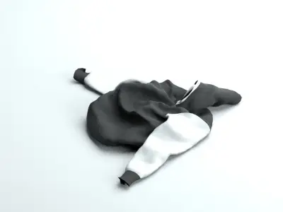 Hoodie On the Floor - 3D Asset 3D model