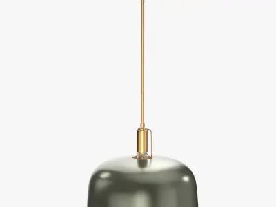 Dekum Metal Dome Pendant PBR 3D model