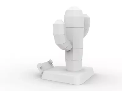 Cactus Phone Holder 3D Printable 3D print model