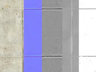 PBR Scanned Sidewalk Texture