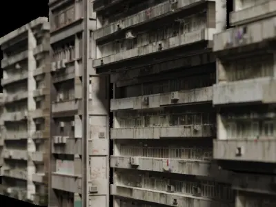 Modular High Rise Buildings 3D model