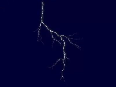 Realistic 3D Lightning CA-14 Low-poly 3D model