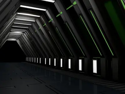 Sci Fi Tunnel  3D model