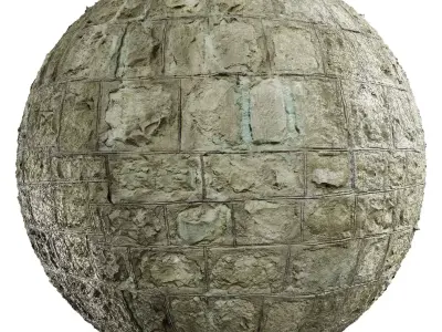 PBR Stone Block Wall Texture - 4K Scanned - realism 013 Texture