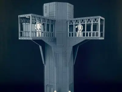 Custom Endor Landing Platform Diorama 3D print model