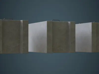 Concrete Barrier 5A Low-poly 3D model