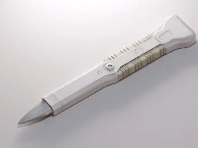 Futuristic Medical Knife Scalpel Weapon Game Ready Lab Tool 3D model