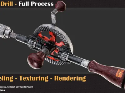 Hand Drill - Tutorial Full Process   3D model
