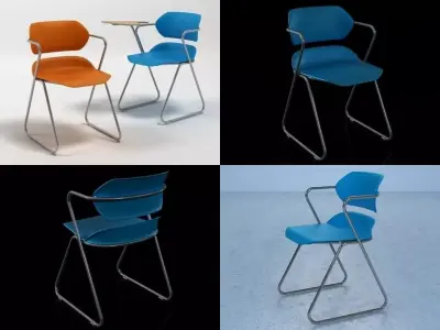 Catie four different chairs 3D model