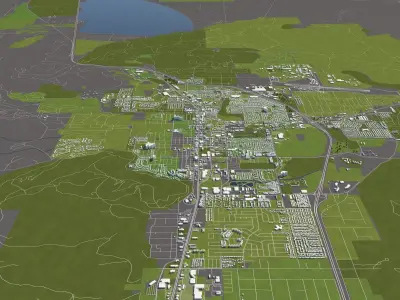Carson City Nevada USA 50x50km 3D model