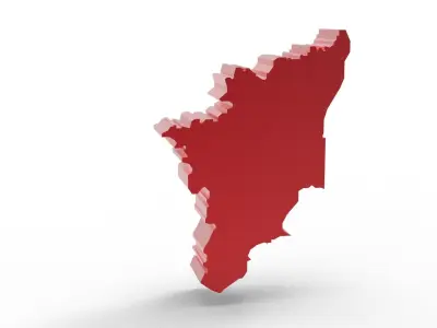 ALL INDIAN STATES 3D  Low-poly 3D model