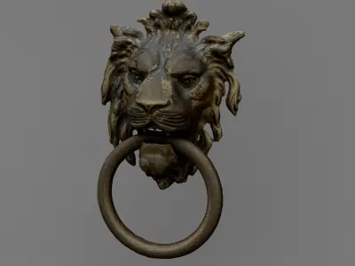 Lion door Knocker  3D model