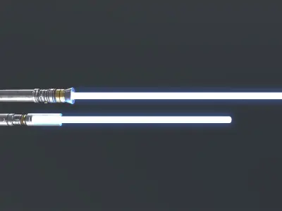 Star Wars KOTOR Lightsaber and Short Saber Low-poly 3D model