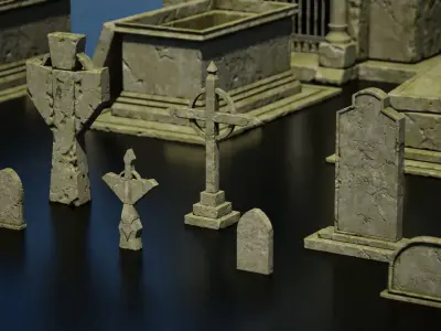 Graveyard pack Vol 02  3D model
