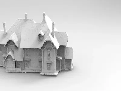 Tudor house different 3D model