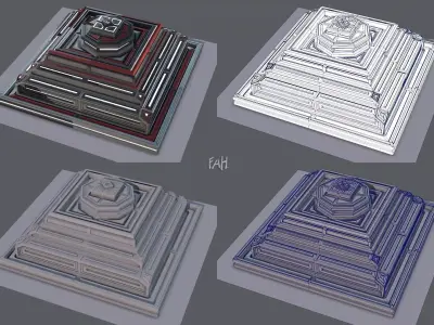 Sci-fi Model V02 Low-poly 3D model