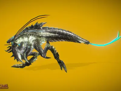 Aliens Mantis Low-poly 3D model