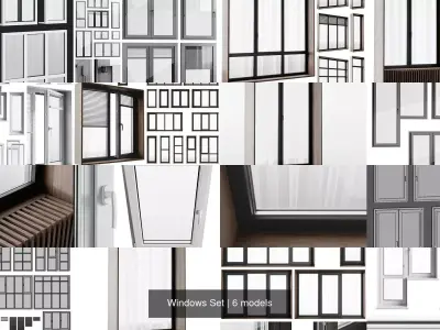Windows Set 3D Model Pack
