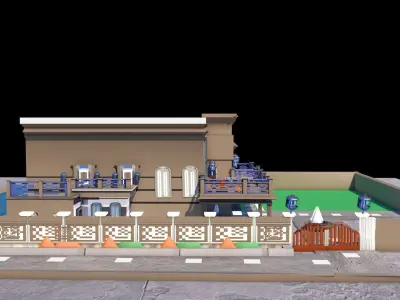 Modern 3d exterior house model 3D model
