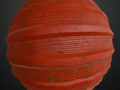 Red Steel Container PBR Seamless Texture