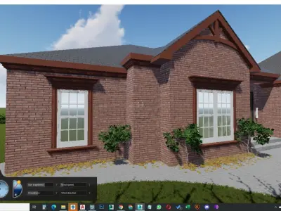 Traditional Style wood house Craftsman Exterior 3D model