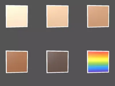 Skin Tone Emoji Pack Vol 1 Low-poly 3D model