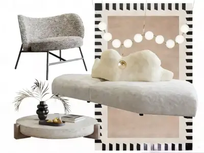 French sofa 3D model