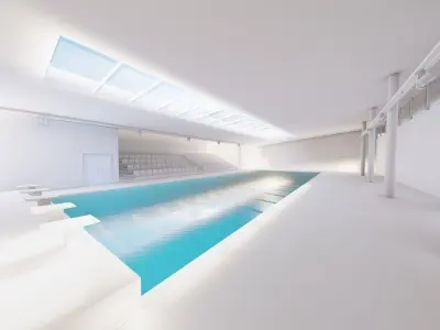 Swimming pool-stadium pool 3D model purchase