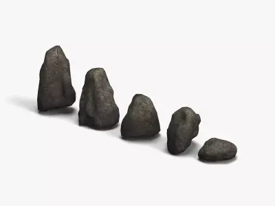Rock Set 03 - Cracks 1 Low-poly 3D model