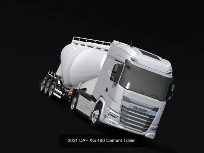 Pack 2021 DAF XG 480 Cement Trailer