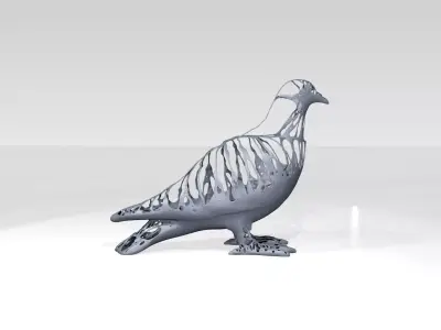 Dove Dust Voronoi 3D model