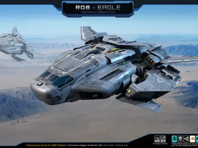 RQ8 Eagle - Fighter  Low-poly 3D model