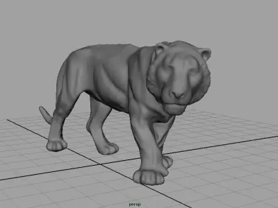 TIGER Low-poly 3D model