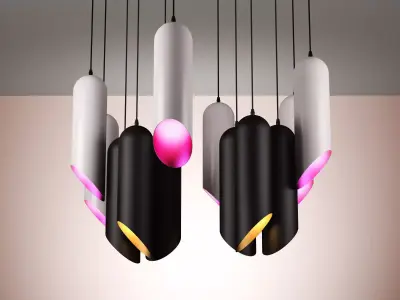 Pipe Pendant Light Free 3D model