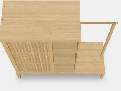 NORDKISA Open wardrobe with sliding door 1 3D model