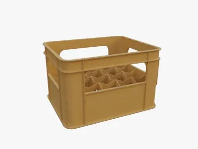 Beer Crate Low-poly 3D model