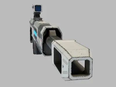 Sci Fi Sniper Rifle Low-poly 3D model