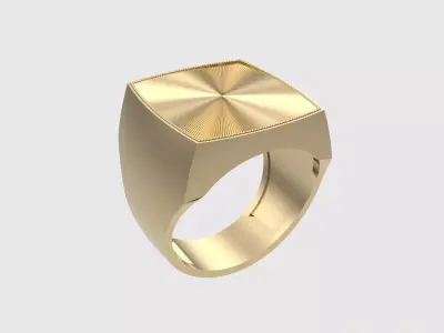 Contemporary Signet Ring JDBCo 3D print model