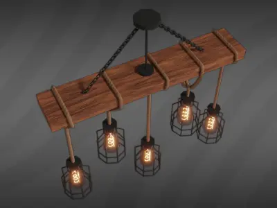 Pendant Lights Pack Low-poly 3D model